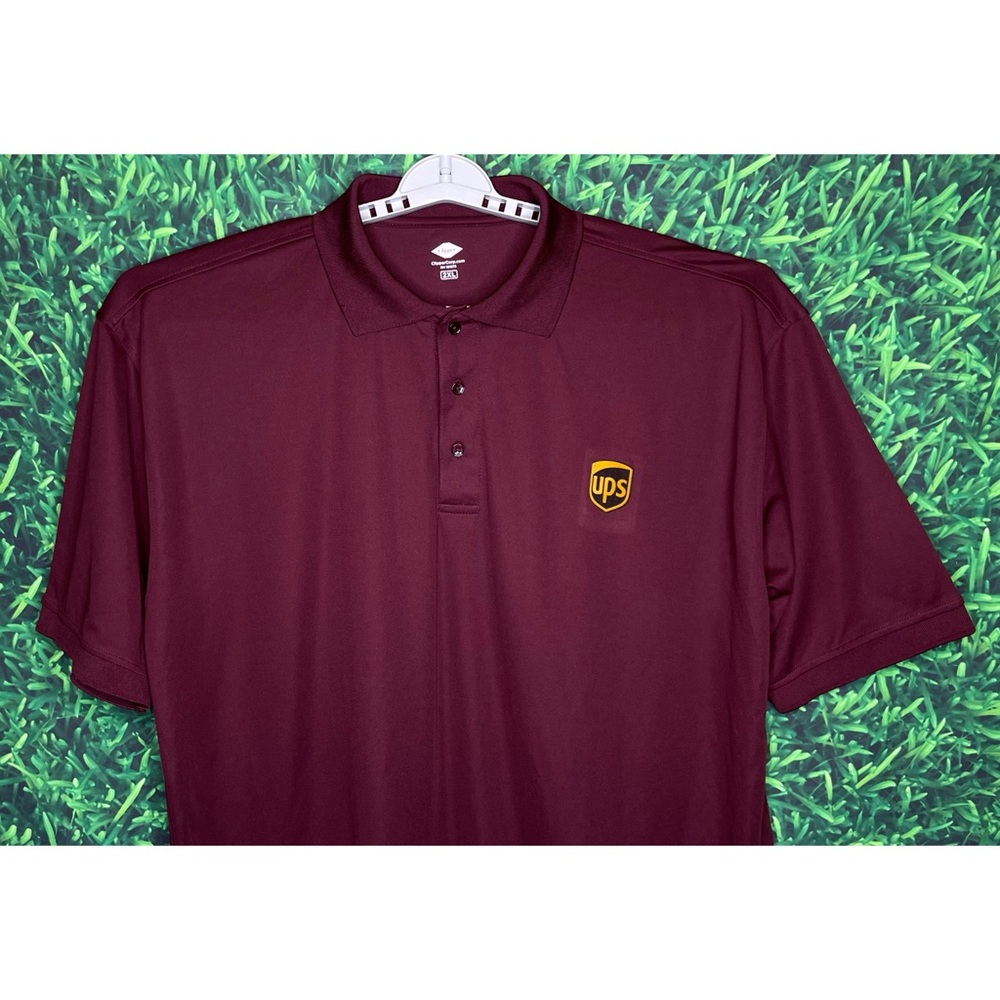 UPS Driver Uniform Employee Men’s 2XL Short Sleeve Maroon Work Polo Shirt